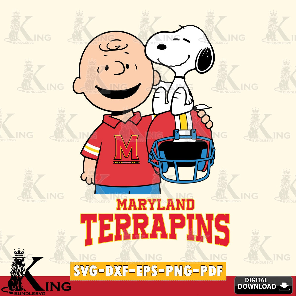Maryland Terrapins Snoopy On Helmet SVG, Cricut, Cut file  , Digital Download , Instant Download, Peanuts svg, NCAA svg, Football svg, Sport svg
