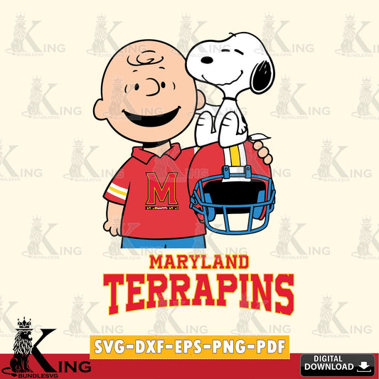 Maryland Terrapins Snoopy On Helmet SVG, Cricut, Cut file  , Digital Download , Instant Download, Peanuts svg, NCAA svg, Football svg, Sport svg