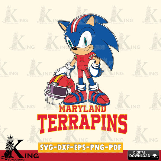 Maryland Terrapins Sonic Player Football SVG file, Vector , Digital Download , PDF File , Instant Download
