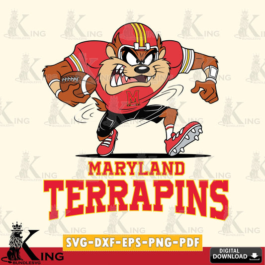 Maryland Terrapins Taz Football Helmet SVG file, Cut file  , Digital Download , Instant Download, Taz svg, NCAA svg
