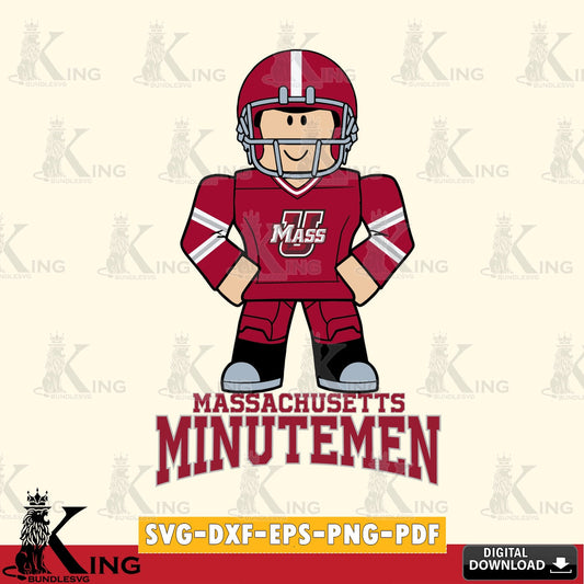 Massachusetts Minutemen Roblox Cool Football SVG file , NCAA Cricut,  File cut , Digital Download , PDF File