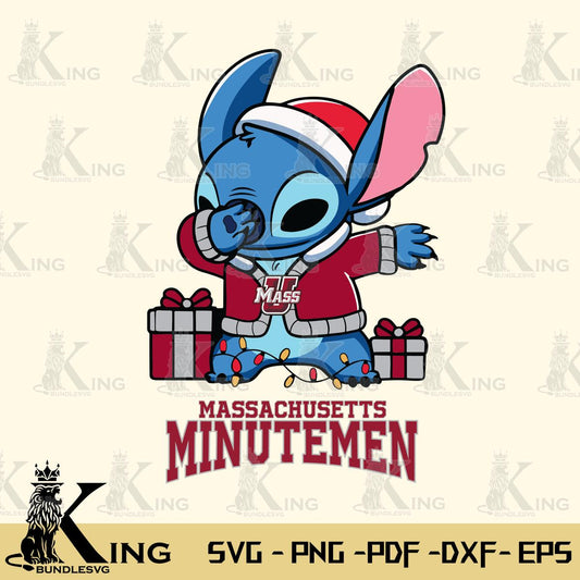 Massachusetts Minutemen Stitch Merry Christmas Svg Eps Dxf Png File, Digital Download