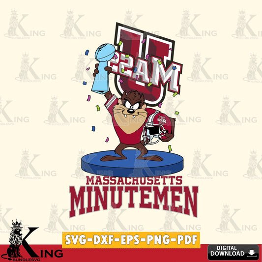 Massachusetts Minutemen Taz Trophy Podium SVG file, Cut file  , Digital Download , Instant Download, Taz svg, NCAA svg