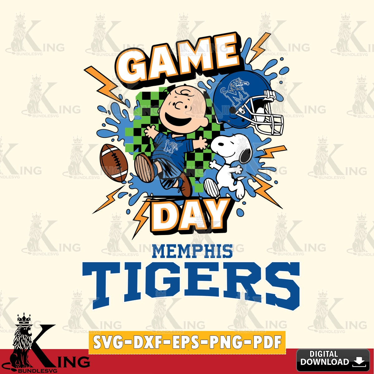 Memphis Tigers Game Day Peanuts SVG, Cricut, Cut file  , Digital Download , Instant Download, Peanuts svg, NCAA svg, Football svg, Sport svg