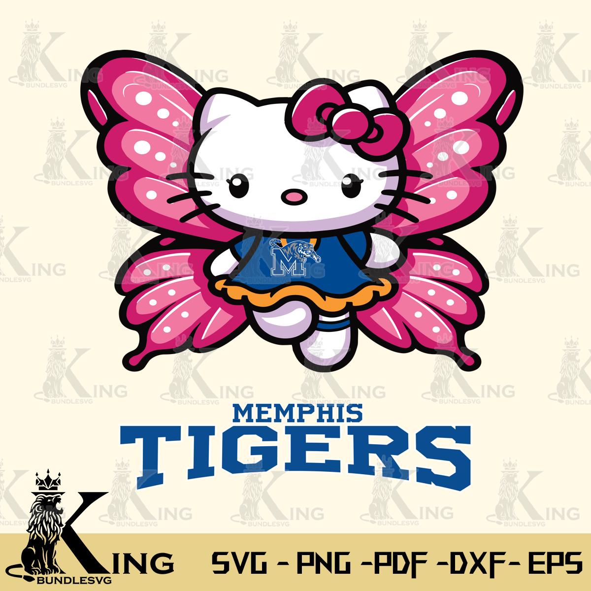 Memphis Tigers Hello Kitty Dreamscape Svg Eps Dxf Png File, Digital Download