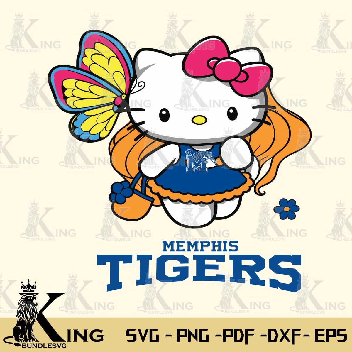 Memphis Tigers Kitty Cartoon Svg Eps Dxf Png File, Digital Download