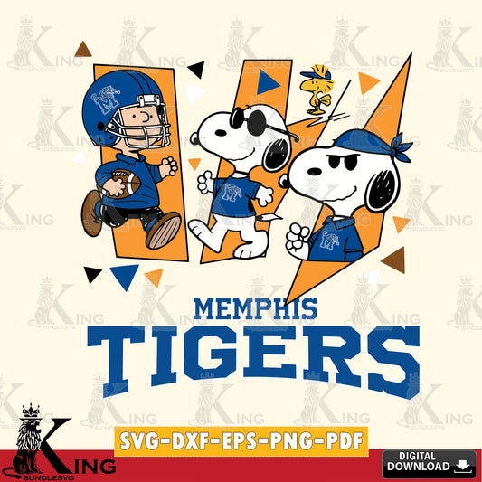 Memphis Tigers Peanuts Joe Cool SVG, Cricut, Cut file  , Digital Download , Instant Download, Peanuts svg, NCAA svg, Football svg, Sport svg