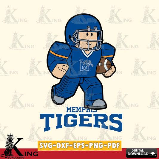 Memphis Tigers Roblox Player Rugby SVG file , NCAA Cricut,  File cut , Digital Download , PDF File