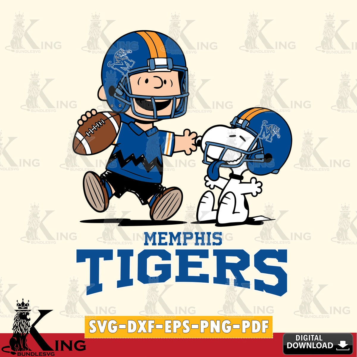 Memphis Tigers Snoopy and Peanut Fun SVG, Cricut, Cut file  , Digital Download , Instant Download, Peanuts svg, NCAA svg, Football svg, Sport svg