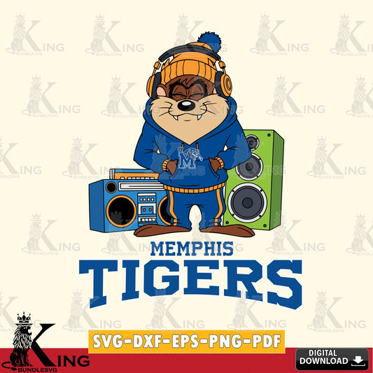 Memphis Tigers Taz Hip Hop SVG file, Cut file  , Digital Download , Instant Download, Taz svg, NCAA svg