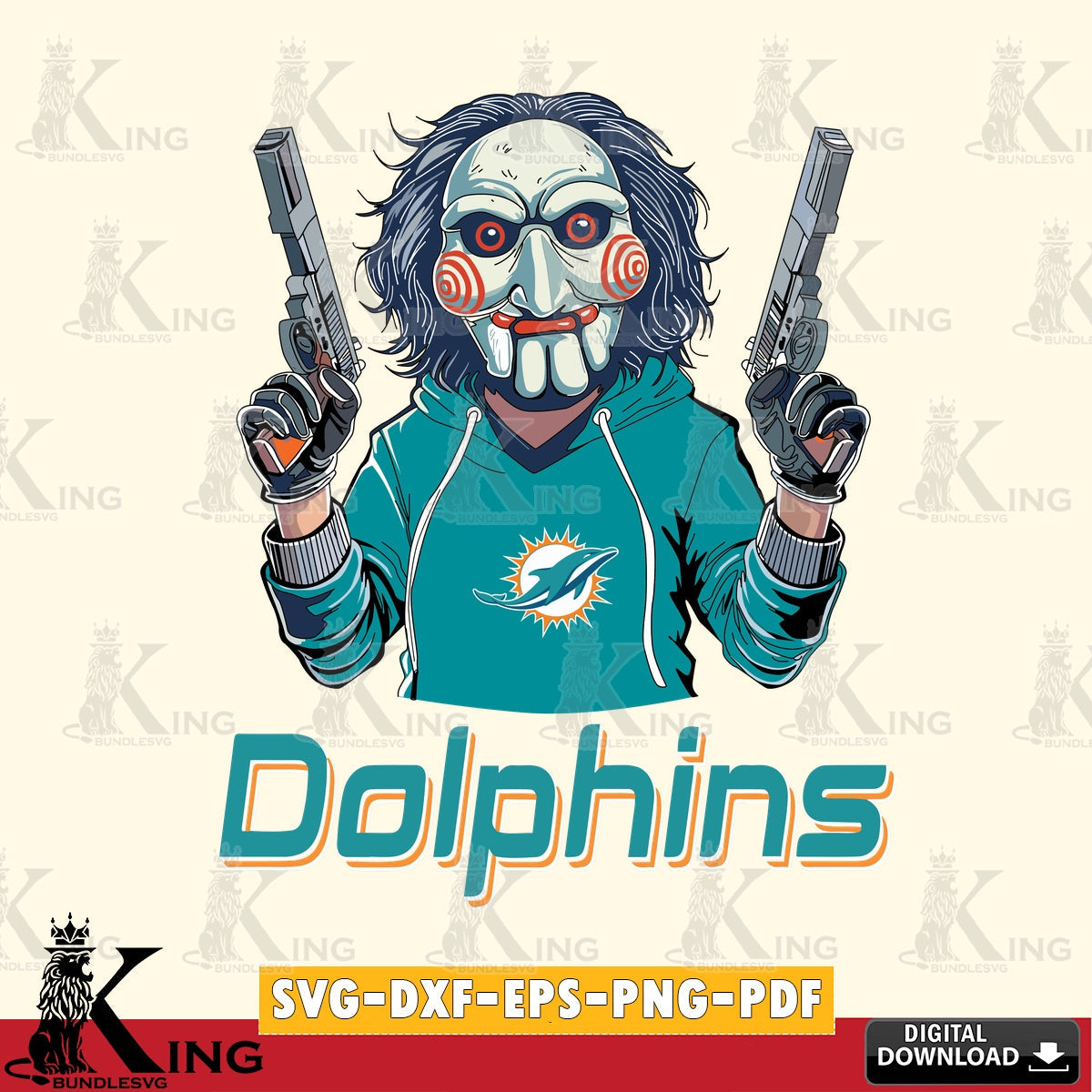 Creative design featuring Miami Dolphins Jigsaw Billy Football for Cricut, NFL cut, SVG PNG files perfect for Cricut and