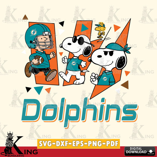 Miami Dolphins Peanuts Joe Cool Cricut file , Cut file  , Digital Download , PDF File , Instant Download