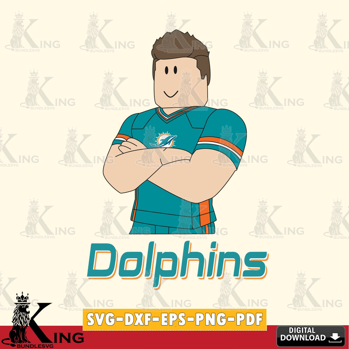 Miami Dolphins Roblox Football SVG file , Cricut, NFL  File cut , Digital Download , PDF File
