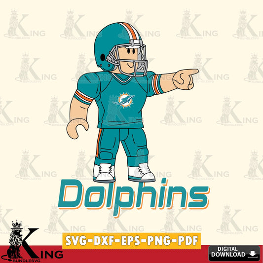 Miami Dolphins Roblox Player Football SVG file , Cricut, NFL  File cut , Digital Download , PDF File