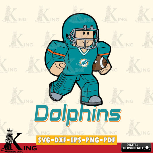 Miami Dolphins Roblox Player Rugby SVG file , Cricut, NFL  File cut , Digital Download , PDF File
