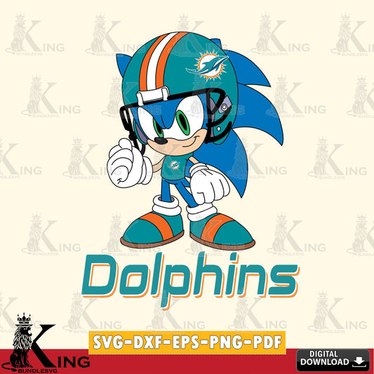 Miami Dolphins Sonic Football Mascot SVG file, Vector , Digital Download , PDF File , Instant Download