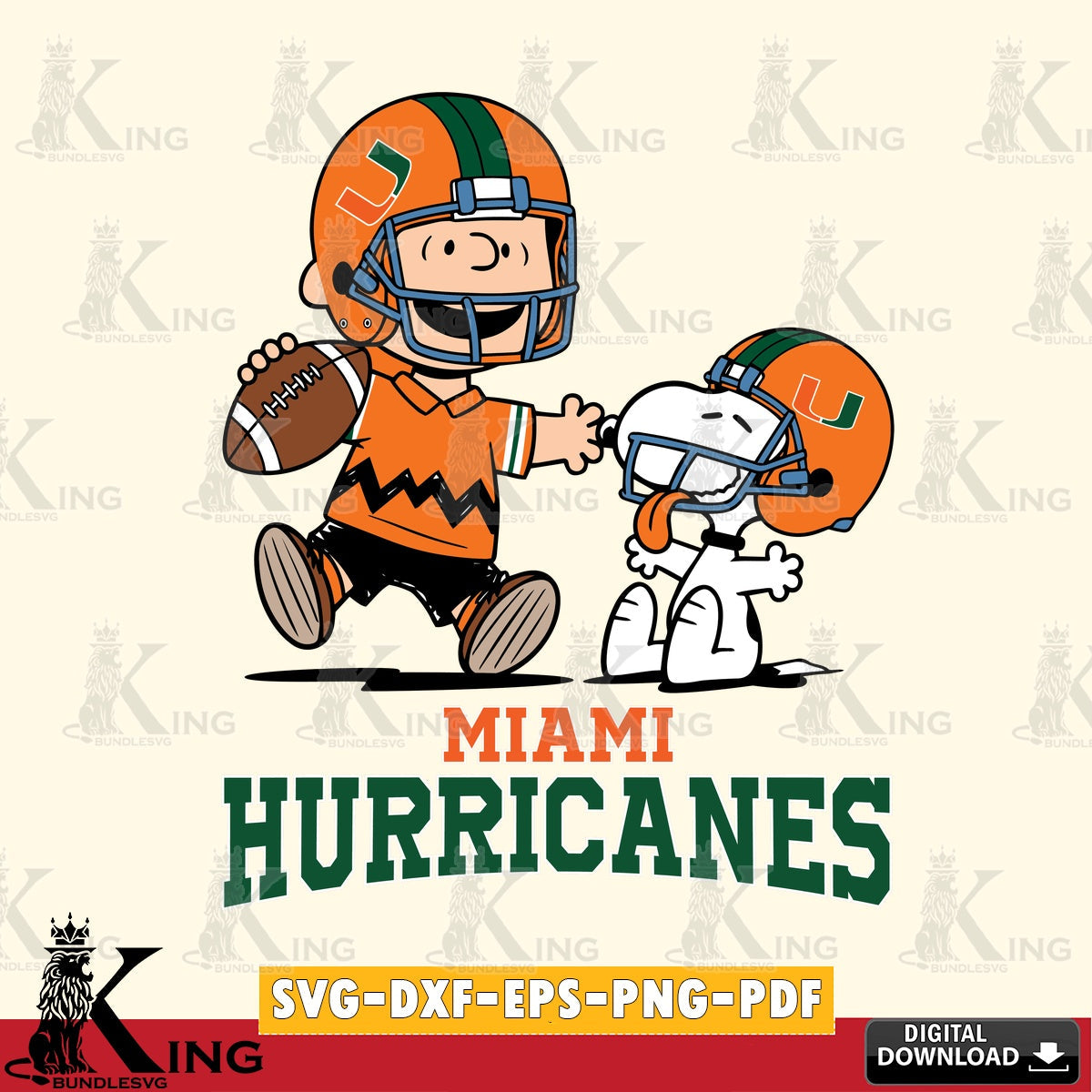 Miami Hurricanes Snoopy and Peanut Fun SVG, Cricut, Cut file  , Digital Download , Instant Download, Peanuts svg, NCAA svg, Football svg, Sport svg