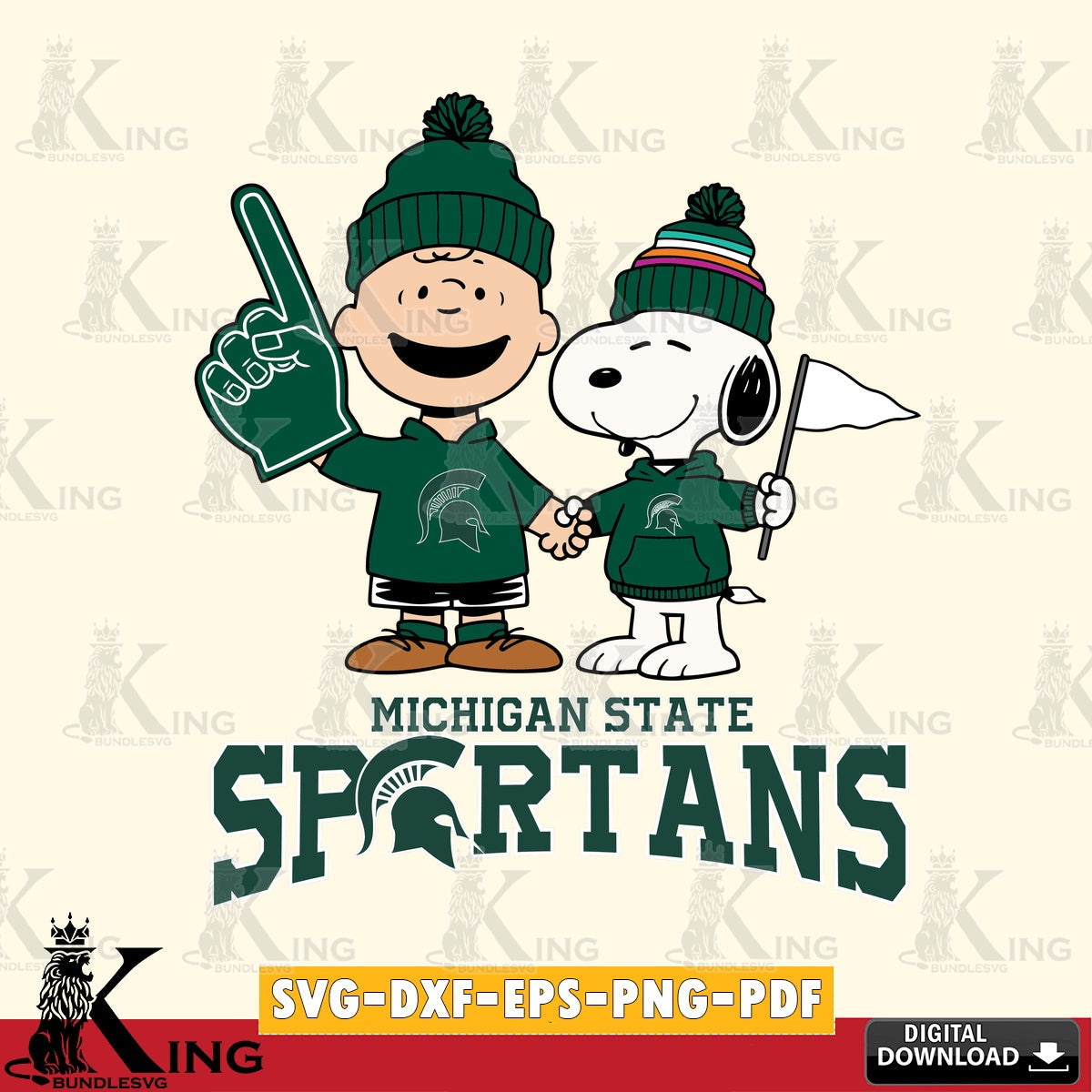 Michigan State Spartans Peanuts Fan Gear SVG, Cricut, Cut file  , Digital Download , Instant Download, Peanuts svg, NCAA svg, Football svg, Sport svg