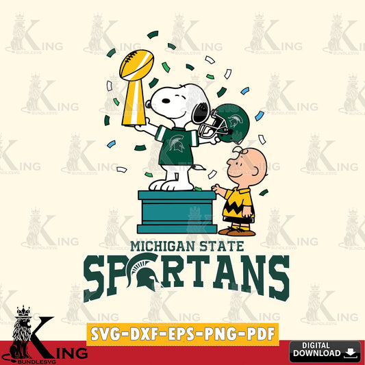 Michigan State Spartans Peanuts Winner SVG, Cricut, Cut file  , Digital Download , Instant Download, Peanuts svg, NCAA svg, Football svg, Sport svg