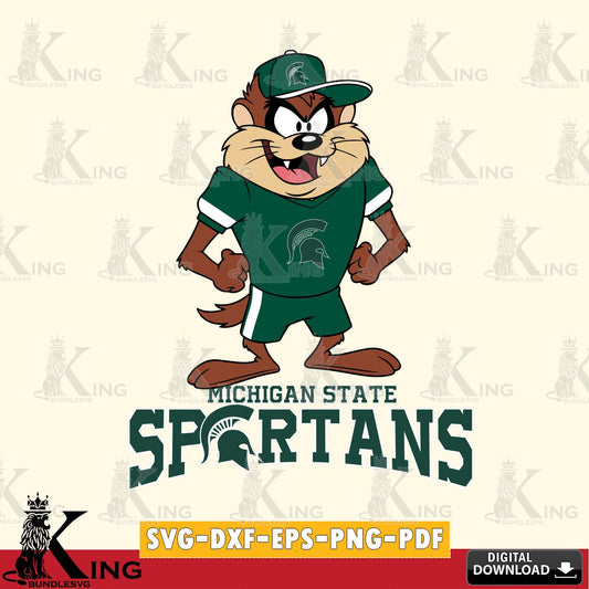 Michigan State Spartans Taz Standing Pose SVG file, Cut file  , Digital Download , Instant Download, Taz svg, NCAA svg