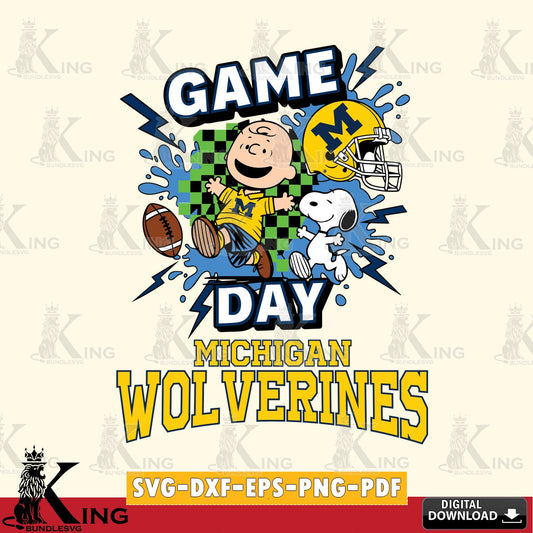Michigan Wolverines Game Day Peanuts SVG, Cricut, Cut file  , Digital Download , Instant Download, Peanuts svg, NCAA svg, Football svg, Sport svg
