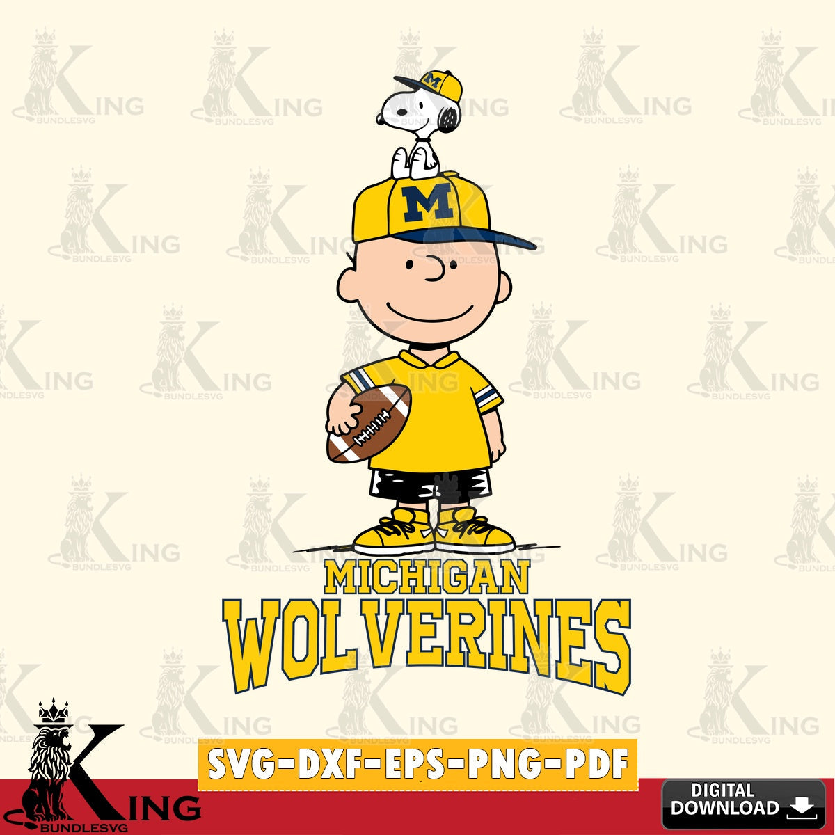 Michigan Wolverines Peanuts Football Rugby SVG, Cricut, Cut file  , Digital Download , Instant Download, Peanuts svg, NCAA svg, Football svg, Sport svg