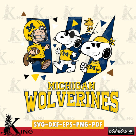 Michigan Wolverines Peanuts Joe Cool SVG, Cricut, Cut file  , Digital Download , Instant Download, Peanuts svg, NCAA svg, Football svg, Sport svg