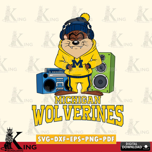 Michigan Wolverines Taz Hip Hop SVG file, Cut file  , Digital Download , Instant Download, Taz svg, NCAA svg