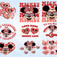 Mickey mouse Valentine Png bundle ,Cartoon Valentine Png Bundle, Be My Valentine Png, Valentine Mouse Story Png Bundle, Digital download , Instant Download