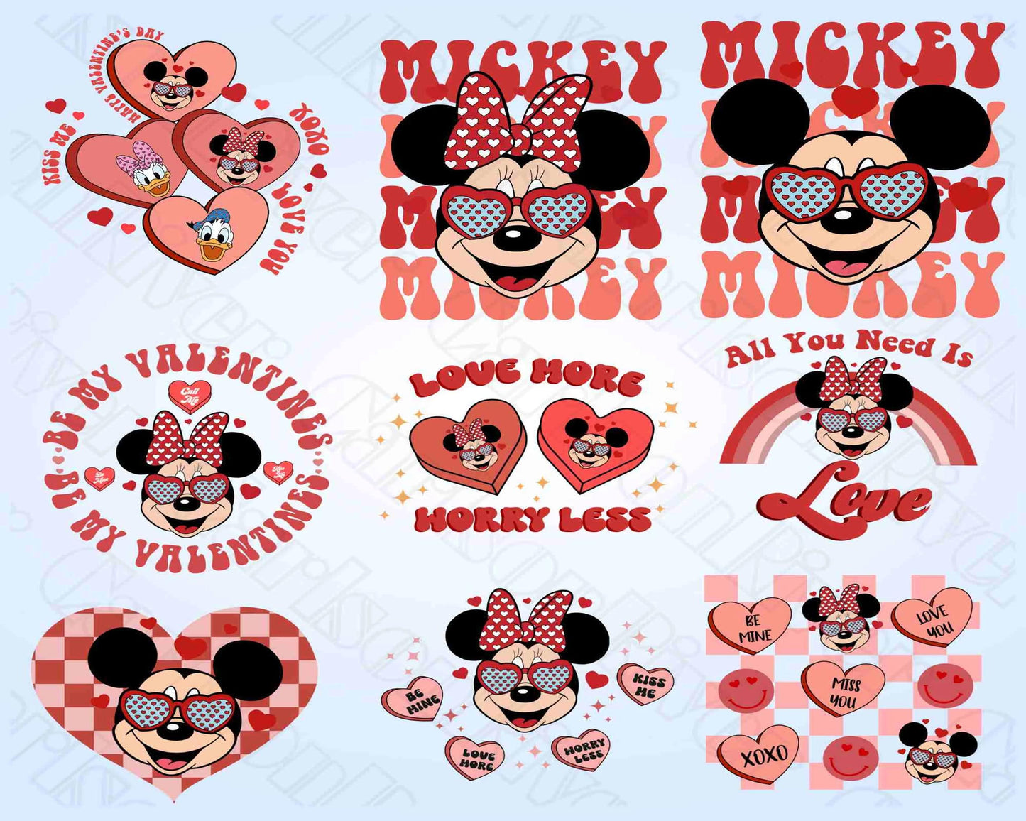 Mickey mouse Valentine Png bundle ,Cartoon Valentine Png Bundle, Be My Valentine Png, Valentine Mouse Story Png Bundle, Digital download , Instant Download