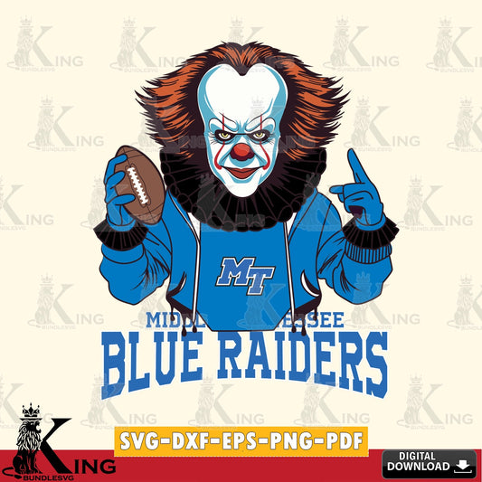 Beautiful illustration of Middle Tennessee Blue Raiders Pennywise player football, versatile clip art for stickers, decals, and
