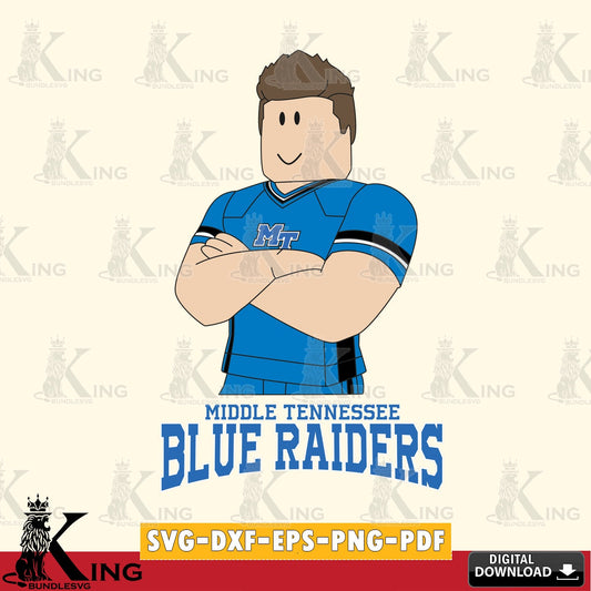Middle Tennessee Blue Raiders Roblox Football SVG file , NCAA Cricut,  File cut , Digital Download , PDF File