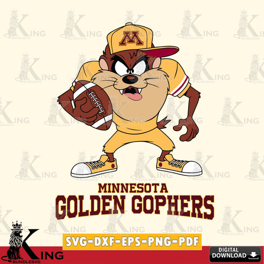 Minnesota Golden Gophers Đồng phục bóng đá Taz SVG file, Cut file  , Digital Download , Instant Download, Taz svg, NCAA svg