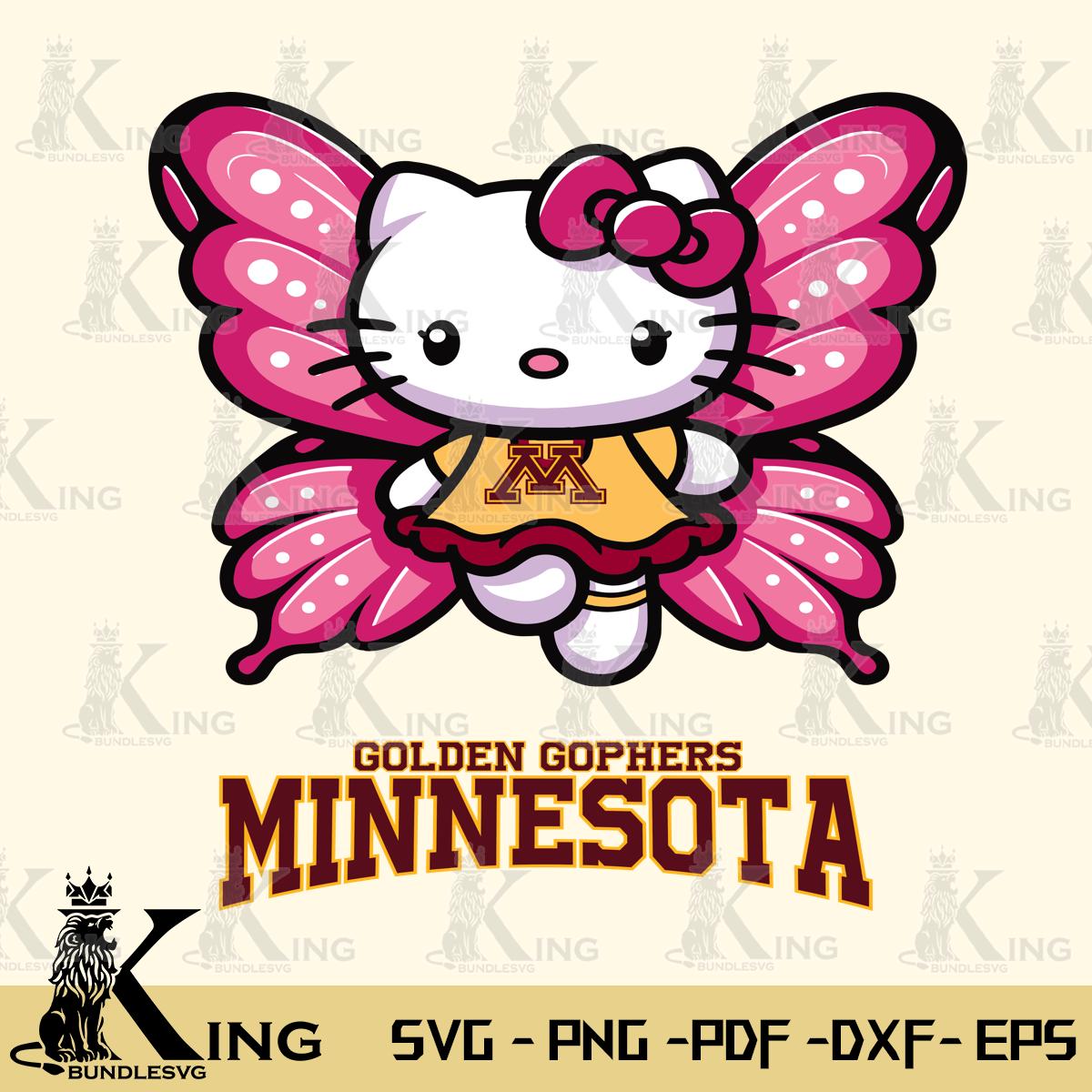 Minnesota Golden Gophers Hello Kitty Dreamscape Svg Eps Dxf Png File, Digital Download