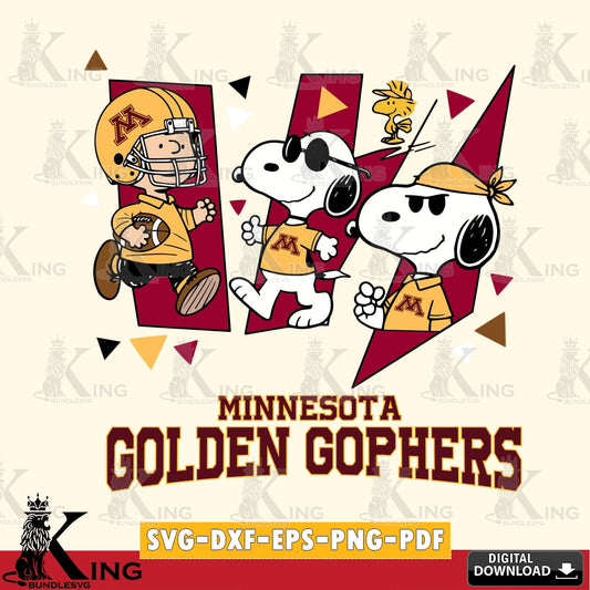 Minnesota Golden Gophers Peanuts Joe Cool SVG, Cricut, Cut file  , Digital Download , Instant Download, Peanuts svg, NCAA svg, Football svg, Sport svg