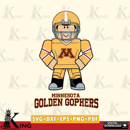 Minnesota Golden Gophers Roblox Cool Football SVG file , NCAA Cricut,  File cut , Digital Download , PDF File