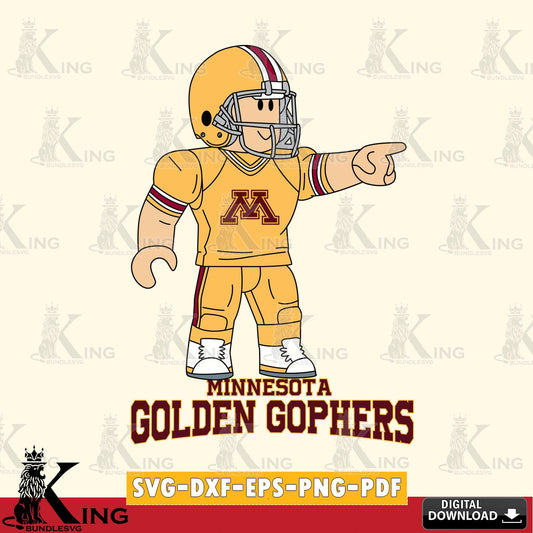 Minnesota Golden Gophers Roblox Player Football SVG file , NCAA Cricut,  File cut , Digital Download , PDF File