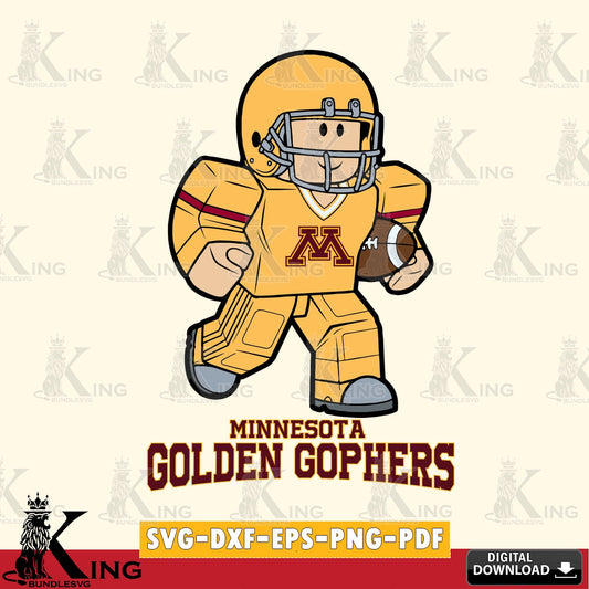 Minnesota Golden Gophers Roblox Player Rugby SVG file , NCAA Cricut,  File cut , Digital Download , PDF File