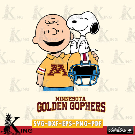 Minnesota Golden Gophers Snoopy On Helmet SVG, Cricut, Cut file  , Digital Download , Instant Download, Peanuts svg, NCAA svg, Football svg, Sport svg