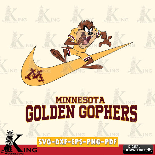 Minnesota Golden Gophers Taz Football Nike SVG file, Cut file  , Digital Download , Instant Download, Taz svg, NCAA svg