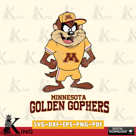 Minnesota Golden Gophers Taz Standing Pose SVG file, Cut file  , Digital Download , Instant Download, Taz svg, NCAA svg