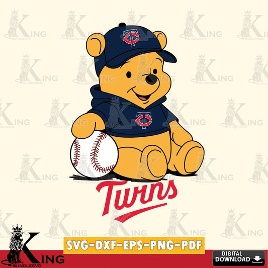 Stylish representation of Minnesota Twins Baseball Star Teddy, SVG PNG files perfect for Cricut and Silhouette cutting