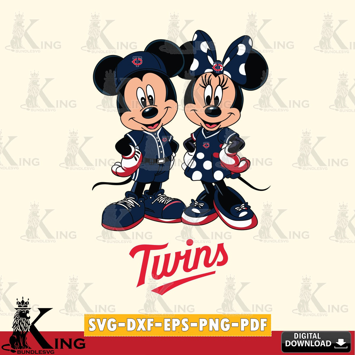 Minnesota Twins Mickey Minnie Mouse couple sport SVG file , For Cricut,  File cut , Digital Download , PDF File, Cut Files