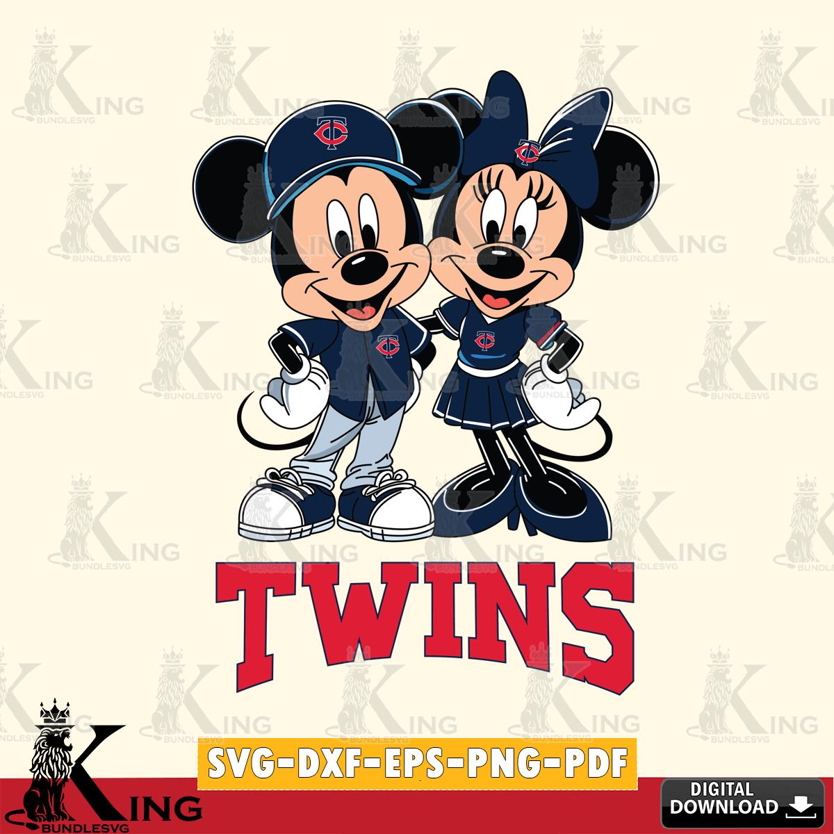 Minnesota Twins Mickey Minnie Mouse smile SVG File, MLB for Cricut, Silhouette, Digital Download , file cut