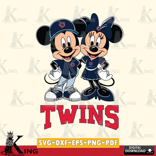Minnesota Twins Mickey Minnie Mouse smile SVG File, MLB for Cricut, Silhouette, Digital Download , file cut