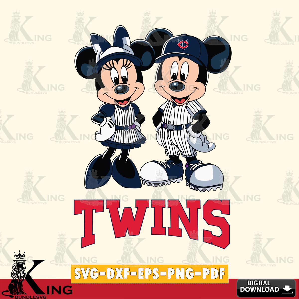 Minnesota Twins Mickey Minnie Sport SVG File, MLB for Cricut, Silhouette, Digital Download , file cut