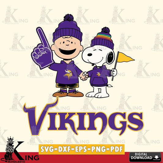 Minnesota Vikings Peanuts Fan Gear Cricut file , Cut file  , Digital Download , PDF File , Instant Download