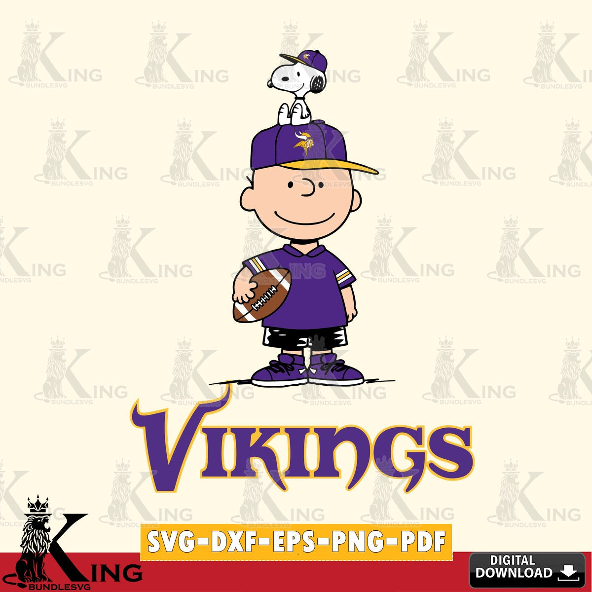 Minnesota Vikings Peanuts Football Rugby Cricut file , Cut file  , Digital Download , PDF File , Instant Download