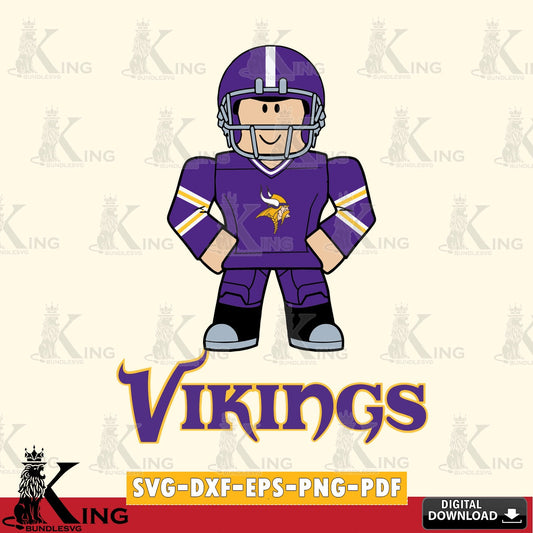 Minnesota Vikings Roblox Cool Football SVG file , Cricut, NFL  File cut , Digital Download , PDF File