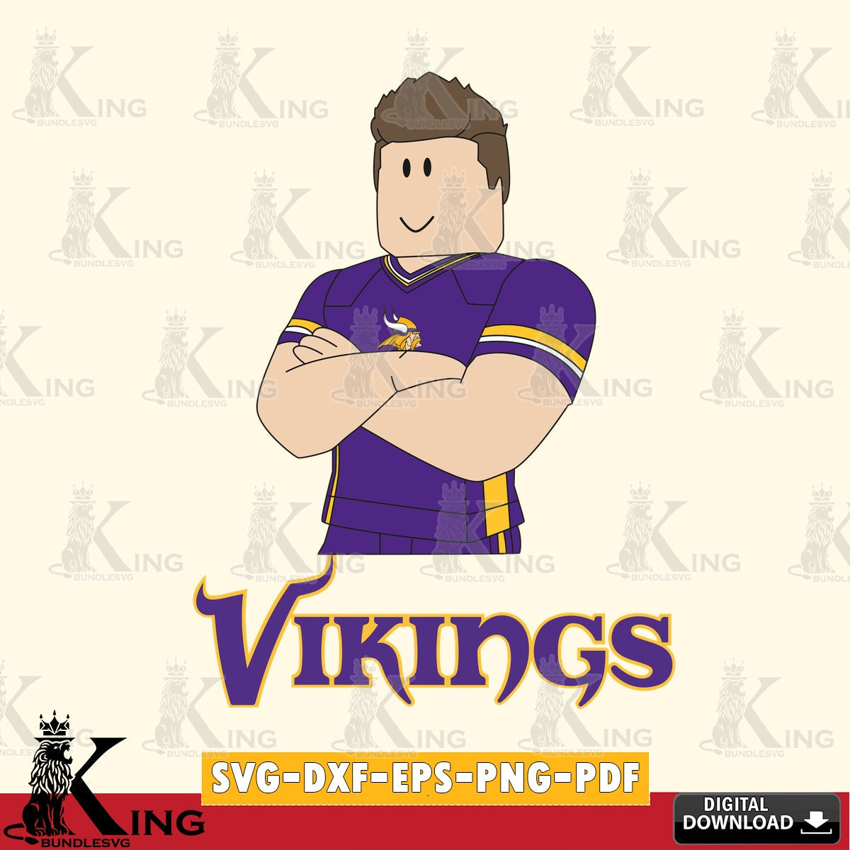Minnesota Vikings Roblox Football SVG file , Cricut, NFL  File cut , Digital Download , PDF File